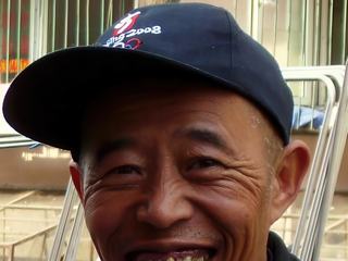 ''Conducteur'' de pousse-pousse à Beijing - CHINE.