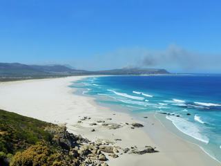 Afrique du Sud: La plage de Noordhoek à Cape Town est une immense plage vraiment remarquable, déserte, large et longue de plusieurs kilomètres. Elle est peut-être l'une des plus sauvages de la côte ouest de la péninsule. Le panorama de Noordhoek est époustouflant.
