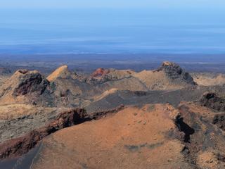 Tout juste rentré de là-bas, voici une vue du parc national de Timanfaya situé sur l'île de Lanzarote dans l'archipel des îles Canaries. Il est également appelé Montañas del Fuego (Montagnes du feu).