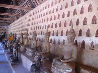 Vu des temples de Vientiane