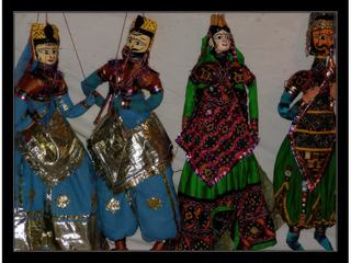 Les célèbres marionnettes du Rajasthan.