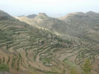 La montagne tout en terrasses