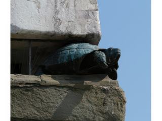Une des quatre tortues soutenant l'obélisque.