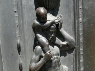 Détail de la porte Nord du baptistère de Lorenzo Ghiberti (1380-1455).