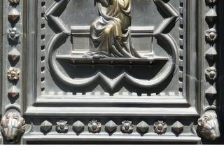 Détail de la porte nord de Lorenzo Ghiberti (entre 1403 et 1424).
