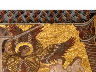 Adam et Eve chassés du Paradis terrestre, et condamnés à travailler pour manger.