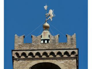 La Tour Arnolfo, tour de guet, est un beffroi de 87 mètres de hauteur, comportant un chemin de ronde, elle servit de prison à Cosme 1er (1435) et à Jérome Savonarole (1498).