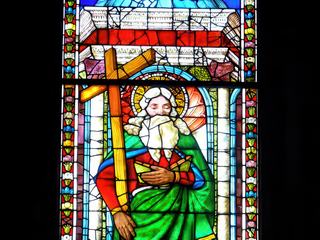 Vitrail de la chapelle Pazzi d'Alesso Baldovinetti.