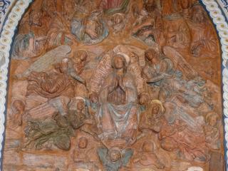 Détail d'une terre-cuite (terracotta) de Giovanni della Robbia.