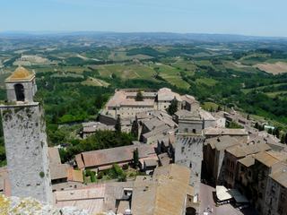 La campagne toscane sert d'écrin à San Gimignano.
