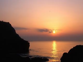Repos au coucher du soleil