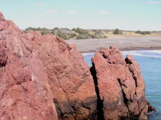 Dernière vue sur les falaises et la plage de la réserve de Punta Tombo.