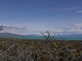 Vue sur la rive sud du lac Argentino.