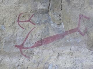 Représentation d'hommes âgés (bras baissés).
