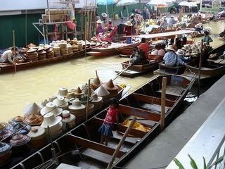 Marché flottant de Daomnen – Thaïlande