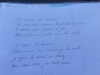 Notre poème, nous en sommes fiers.