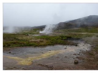 Le champ géothermique contient des sources chaudes et une trentaine de geysers. Geysir, le plus célèbre d’entre eux, et dont le nom signifie "celui qui jaillit" en islandais a donné son nom à ce phénomène. Jusqu'en 1924 il projetait une colonne d'eau jusqu'à 80 mètres de hauteur. Eteint durant de longues années, il a été partiellement réactivé par un tremblement de terre en juin 2000. Mais loin de son panache d'antan, il ne jaillit plus qu'occasionnellement à des hauteurs moins impressionnantes.