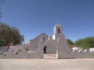 L'église de San Pedro de Atacama, faite en bois de cactus