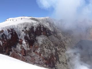 Le cratère du volcan Villarica