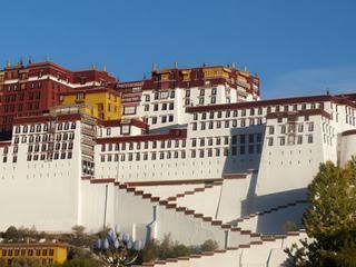 Une curieuse sensation m'habite, il est là devant moi, majestueux mais si seul avec le drapeau chinois flottant au milieu des symboles religieux.