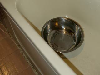 Pas d'eau courante non plus, les canalisations ont gelé, du coup la toilette à l'eau froide va être sommaire.