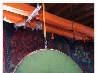 Les instruments de musique tiennent une place importante dans les dukhangs, ici un tambour.