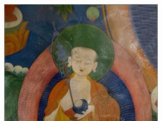 Fresque murale du Bouddha.