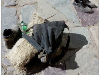 Bagage d'un pèlerin.