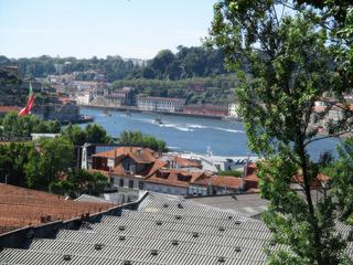 Vue sur les chais et le Douro.
