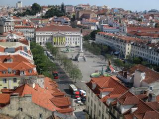 Lisbonne: vue depuis l'elevador de Santa Justa.