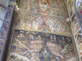 La fameuse fresque de Modena montrant une scène de "l’Enfer" de Dante. Photo prise "à l'arrache" parce que normalement c'est défendu...