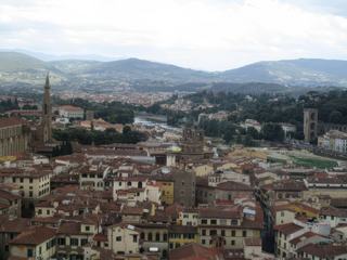 Florence: vue depuis le Palazzo Vecchio.