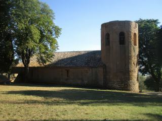 Pienza: la petite église Pieve di Corsignano, au sud du village.
