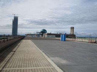 Turin: la piste d'essai sur le toit du Lingotto.