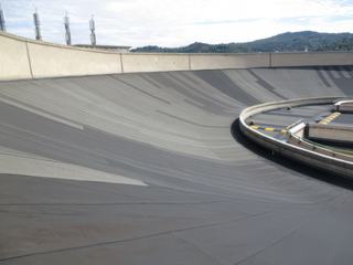 Turin: la piste d'essai sur le toit du Lingotto.