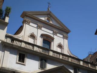 Rome: Basilica di Sant Eustachio (avec la tête de cerf au sommet).