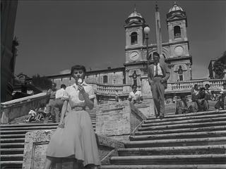 Rome: Scalinata di Trinità dei Monti - scène du film "Vacances Romaines".