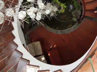 L'escalier qui permet l'accès au moulin