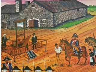 Auberge de Peyrebeille, "l'Auberge Rouge" - gravure de l'exécution.