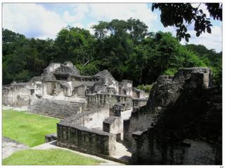 Face au temple II (temple des Masques), l’Acropole Centrale s’étend au sud de la Grande Place sur près de 215 mètres. Les chercheurs pensent que Chak Tok Ich'aak I, alias "Grande Patte de Jaguar" (14ème roi de Tikal et fondateur de l'Acropole Centrale), est mort assassiné en l'an 738 par Siyah K'ak', alias "Grenouille fumante". Ces Sherlock Holmes de l'archéologie pensent que le meurtrier était probablement un général de Hibou Propulseur, le roi de la cité mexicaine rivale de Teotihuacán. C'est son fils, Yax Nuun Ayiin I, alias "Premier Crocodile" qui devint roi de Tikal.