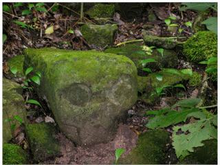 Un cousin maya d' E.T? C'est seulement au VIIe siècle que Copán devint un centre majeur, l'une des plus puissantes cités mayas. Cette période, l'âge d'or de la cité, correspond au règne de Jaguar de Fumée et de son fils Waxaklajuun Ub' aah K' awiil, mieux connu sous le sobriquet de "Dix-Huit Lapin" qui lui a été affublé à une époque où le déchiffrement de l'écriture maya était encore rudimentaire.