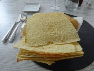 Gastronomie sarde: pane carrasau.