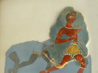 Fragments de la fresque dite "le capitaine des noirs", 1350-1300 av J.-C. (reconstitution).