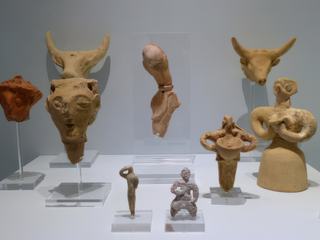 Toutes ces figurines en argile ont été retrouvées sur le site de Gortyne-Kannia (1600-1300av J.-C).