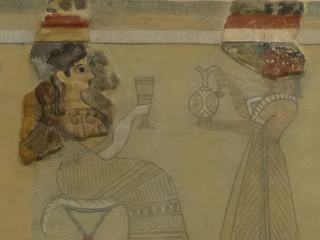 Ce portrait de femme a été nommé ainsi par les archéologues qui l'ont retrouvé au XIXe siècle, parce qu'il est le seul à représenter une femme maquillée, avec du fard à paupières et du rouge à lèvres. A l'époque, les Parisiennes étaient considérées comme les femmes les plus élégantes et toujours à la mode!