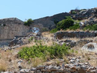 La demi-lune de Mocenigo de la forteresse de Spinalonga.