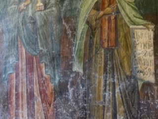 A droite, sainte Anne. Remarquez la finesse des visages et les plis fins des robes.