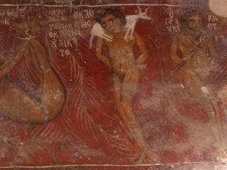 A côté de la fresque du massacre des Innocents, une étonnante scène des Enfers.