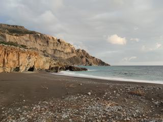 La plage privée du monastère, la baignade y est interdite.
