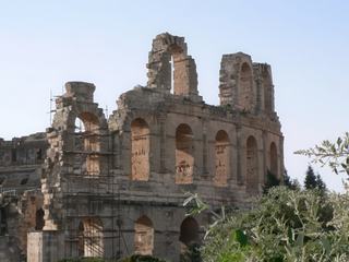 Arènes d'El Jem, en cours de restauration